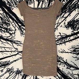 Gold and Tan Dress